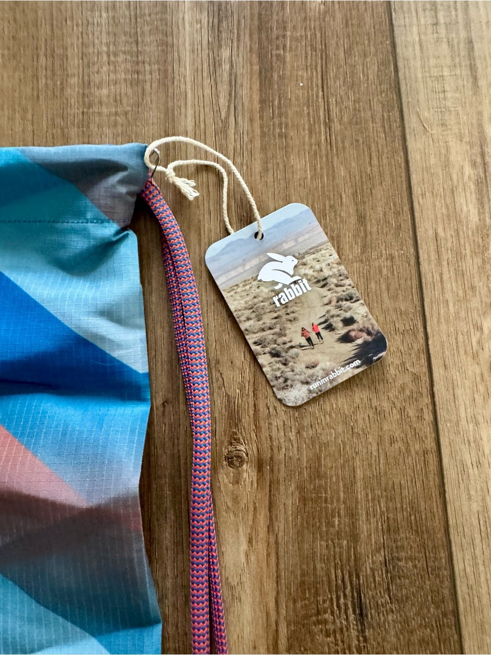 2023 RAD Rabbit Drawstring Bag | NWT | Mykonos Blue | Rabbit Running Apparel - Picture 2 of 7